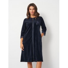 Халат Romeo Life  велюр L,XL,2XL,3XL,4XL  синій   3751-02